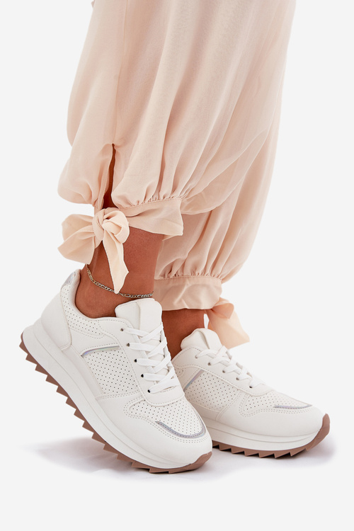 Dámske Športové Topánky Na Platforme Biele Yandia