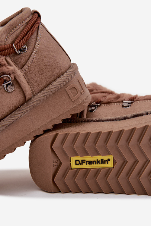 Dětské mládežnické sněhule s kožíškem DFranklin DFSH370011 hnědé