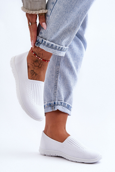 Dámské tenisky na zip bílé Lento