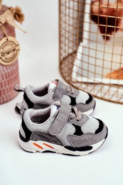 Dětská sportovní obuv se suchým zipem šedé Yetto