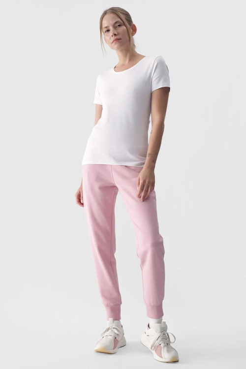 Hladké Dámske Tričko S Logom Biele 4F 4FWMM00TTSHF1845-10S