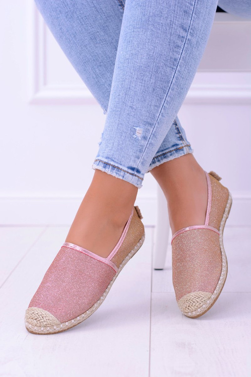 Ttřpytivé Espadrilky Lu Boo Růžové Zlato