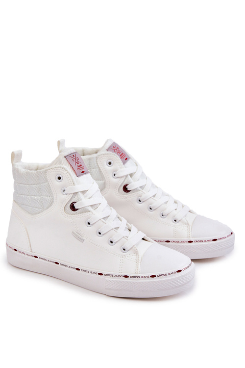 Pánské tenisky High Insulated Cross Jeans KK1R4056C Bíle