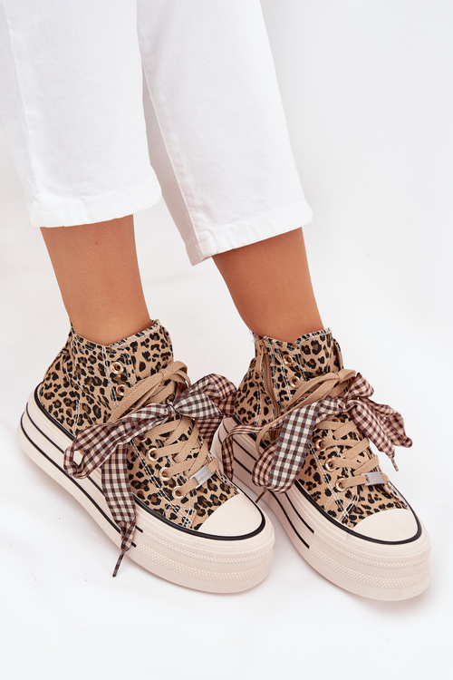 Dámské Tenisky S Mašlí A Zipem Na Platformě Panthera Mavara