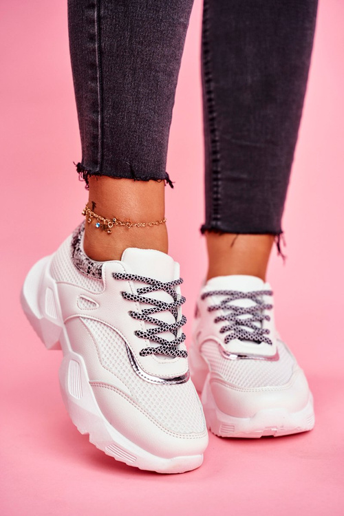 Dámská Sportovní Obuv Hadí Bílá Giselle