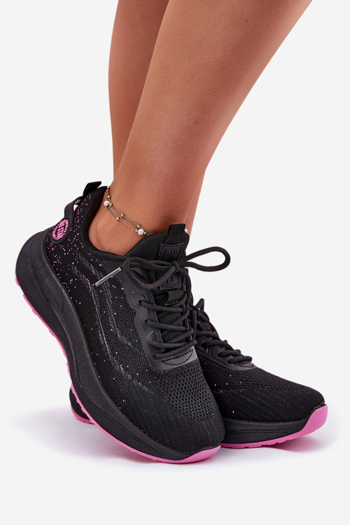 Tenisky Sportovní Boty Dámské Na Platformě Big Star RR274523 HI-POLY SYSTEM Černé