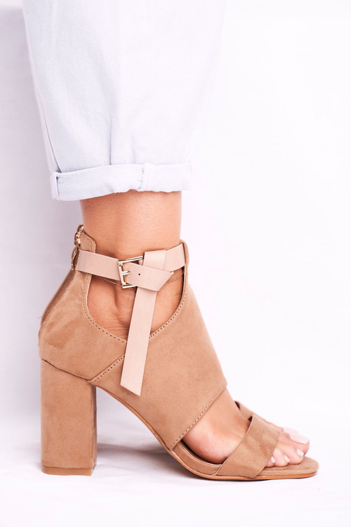 Sandály Na Podpatku Vinceza 20-17054 Béžové