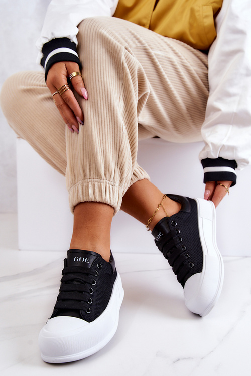 Dámske tenisky na platforme Goe JJ2N4073 Black