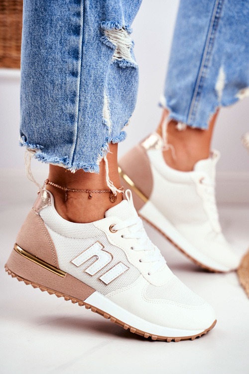 Maddie White-Beige Dámske športové topánky