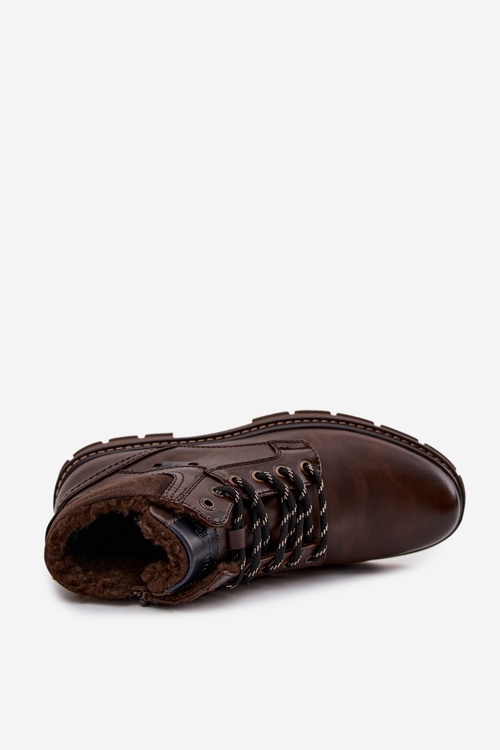 Pánské zateplené kozačky Wrangler 20253034.IKU tmavě hnědé