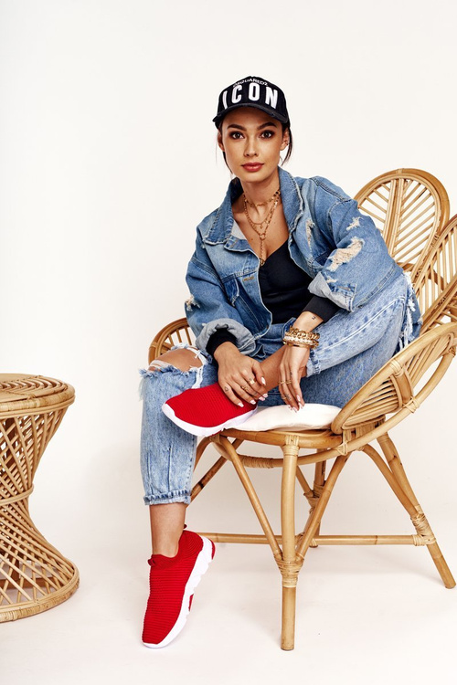 Dámské Tenisky Slip-on Big Star DD274463 červené