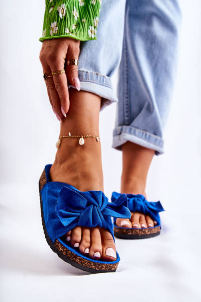 Nazouváky Na Korkové Podrážce Tmavě modrá Wendy