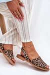 Zazoo 40327 Kožené Nazouvací Sandály Leopardí