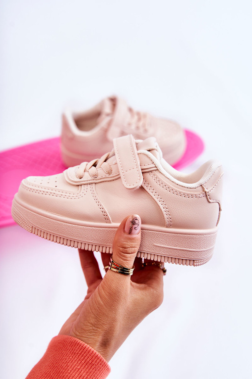 Dětská sportovní obuv se suchým zipem růžová Elike