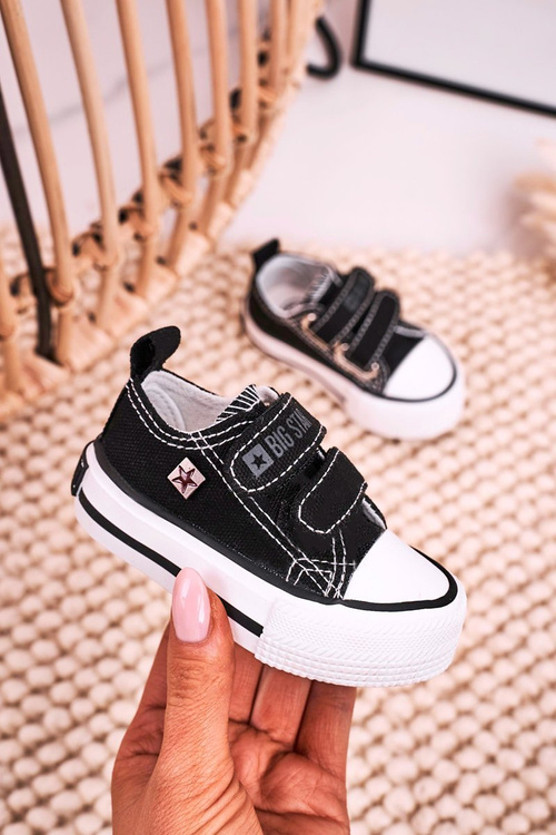 Dětské Tenisky Na Suchý Zip BIG STAR HH374096 Černé
