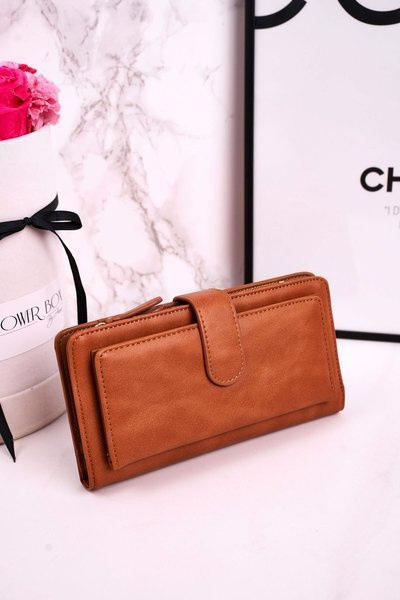 Velká Dámská Peněženka S Extra Prostorem Pro Karty Hnědá