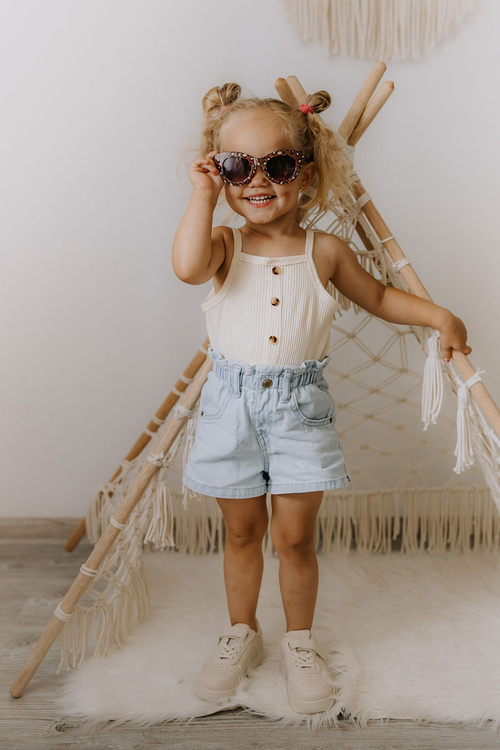 Dětská sportovní obuv se suchým zipem béžový Elike