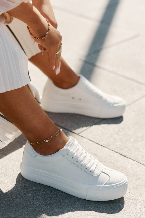 Dámské tenisky na platformě Big Star RR274337 Bílé