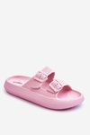 Dámské pěnové sandály s pruhy Růžový Sharmen