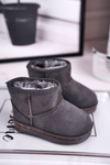 Detské izolované topánky Snow topánky sivé gooby