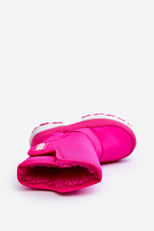 Dětské růžové zateplené sněhule s rzepem Big Star MM374121