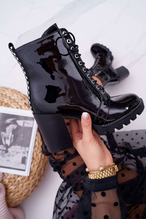 Dámské Kotníkové Boty Na Podpatku Černé Insist