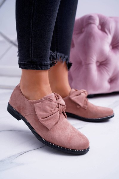 Dámske topánky vložené ružovým lukom