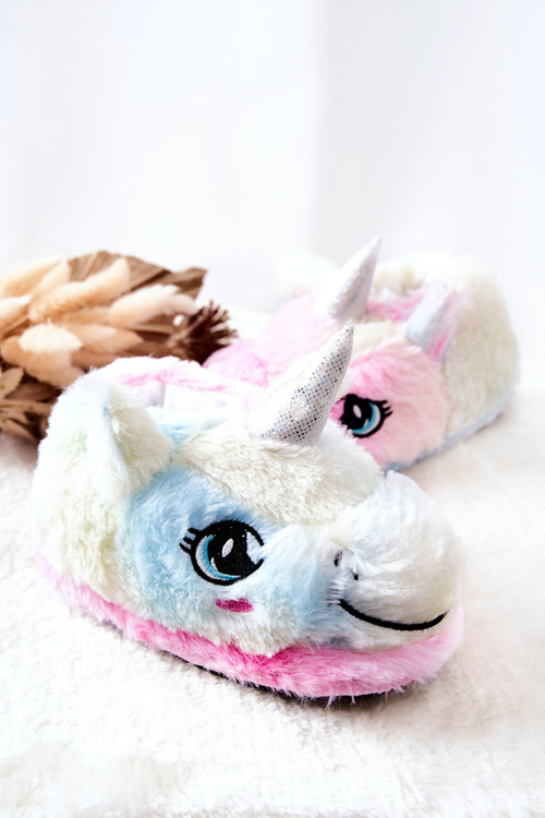 Nazouvací Detske' pantofle Unicorn Pestrobarevné