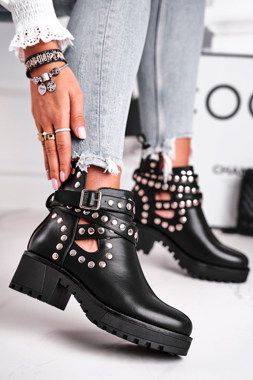 Dámské Kotníkové Boty Grunge Černé Heavenly