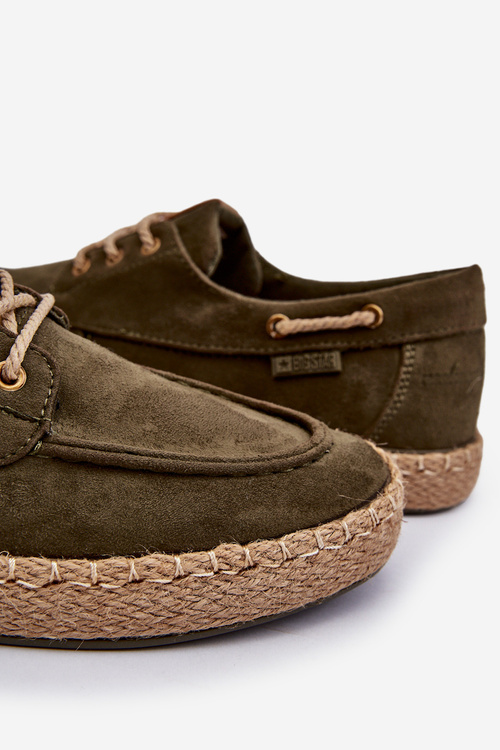 Pánské šněrovací espadrilky Big Star NN174055 khaki