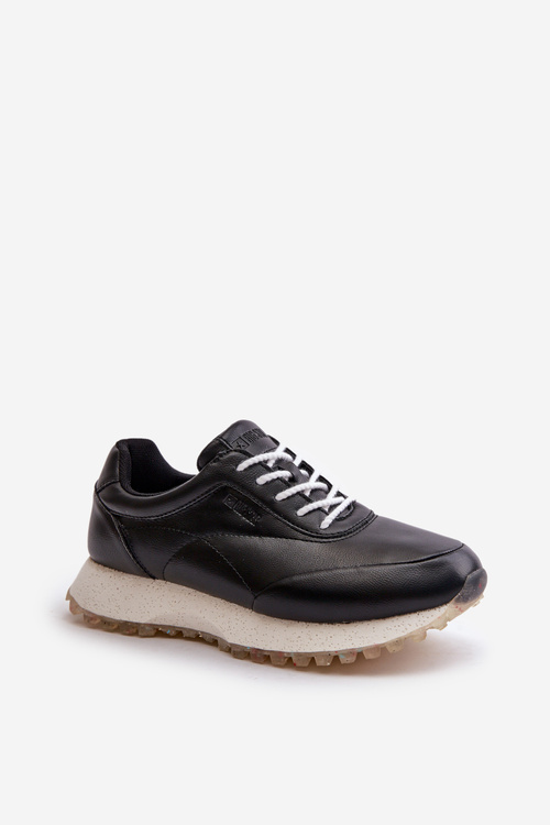 Dámske Sneakers Športová Obuv Z Eko Kože Big Star OO274024 Hi-Poly System Čierne