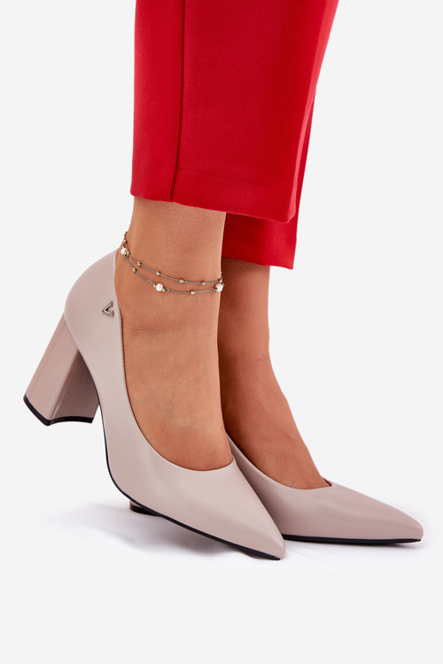 Elegantné Lodičky Na Podpätku Vinceza 62220 Šedé