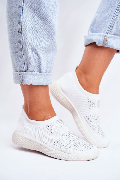 Dámská Sportovní Obuv Slip-on bile se zirkony Sidonim