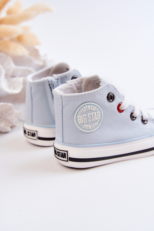 Detské vysoké tenisky s veľkou hviezdou HH374088 Blue Slider