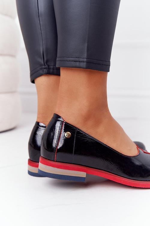 Kožená lakovaná topánky Maciejka 05035-20 čierna