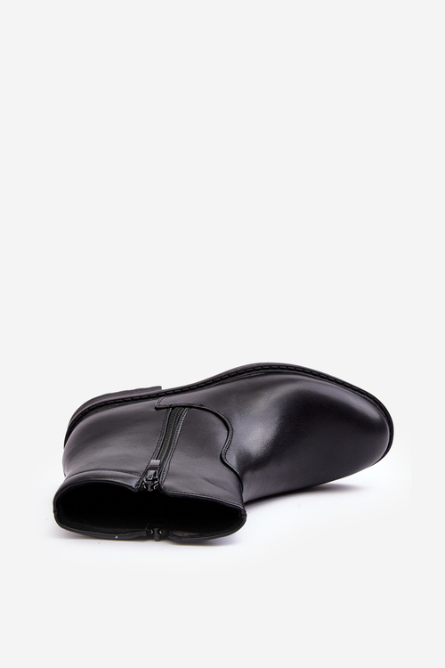 Mužské nízké boty na zip černé Brosta