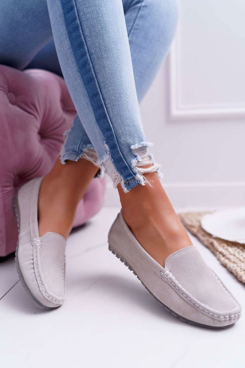 Dámske mokasíny, semišová kožená béžová tenzion