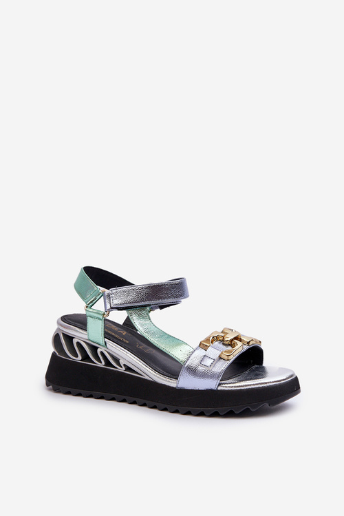 Dámske Sandále Na Klinčeku D&A CR954 Zelené