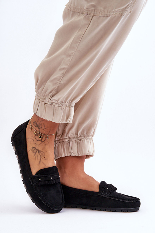 Dámské semišové mokasíny Černá Clorie