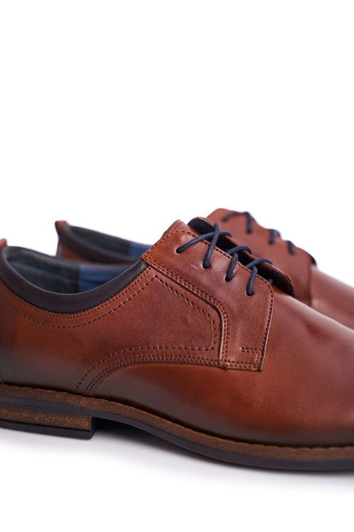 Pánské Polobotky Casual Nikopol Kožené Hnědé 1726