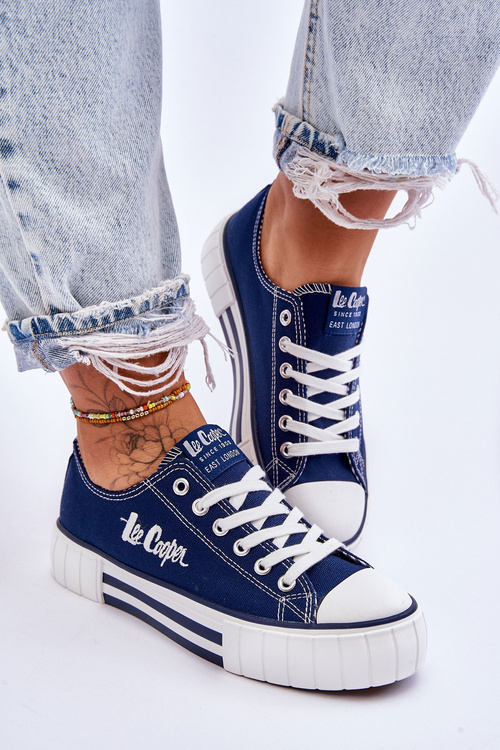 Dámske tenisky na platforme Lee Cooper LCW-23-31-1803L Navy Blue