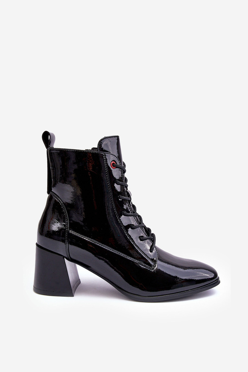 Lakované Botky Na Sloupku Černé Basciano