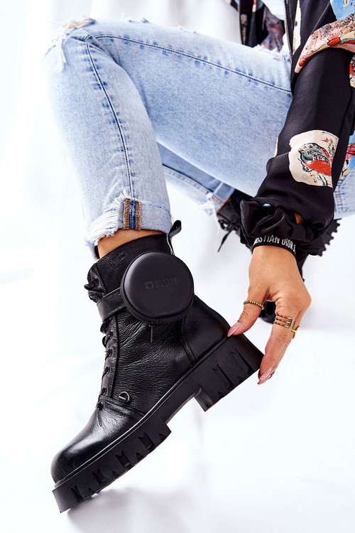 Kožené Polstrované Pracovní Pomůcky S Pouzdrem Big Star II274430 Černé