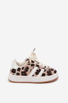 Športové Topánky Sneakers Deti Leopard Béžové Amelle