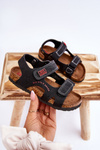 Dětské lehké sandály na suchý zip Big Star LL374141 černá