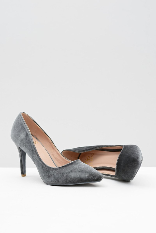 Dámské lodičky na jehlovém podpatku Lu Boo Šedá Velvet