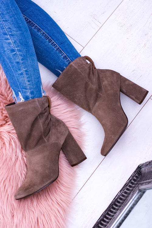 Vysoké semišové topánky na Post Laura Messi Khaki 1857