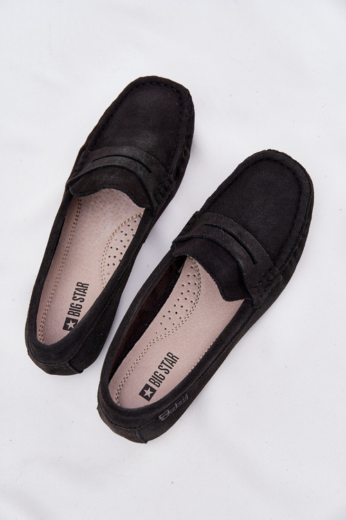 Dámské semišové mokasíny Big Star RR274948 Černé