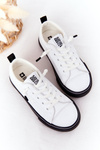 Veľká hviezda HH374037 Biele kožené tenisky