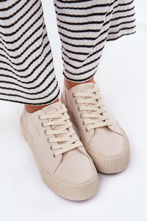 Dámske Textilné Tenisky Big Star RR274407 Béžové